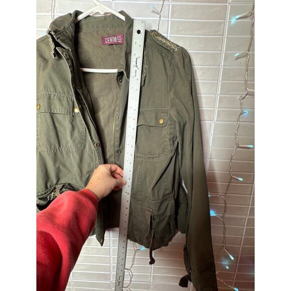 Denim Co Women's Army Green Button-Up Jacket Shirt Size 10 US / 38 EUR - Picture 5 of 10
